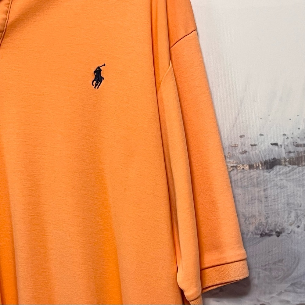 Vtg POLO RALPH LAUREN Golf Polo Mens Size LT‎ Pony Logo Peach Embroidered Cotton - Picture 7 of 13